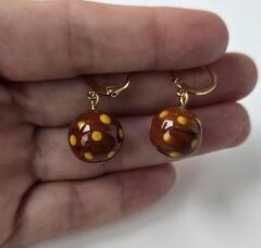 Murano Cam Boncuk Küre Küpe