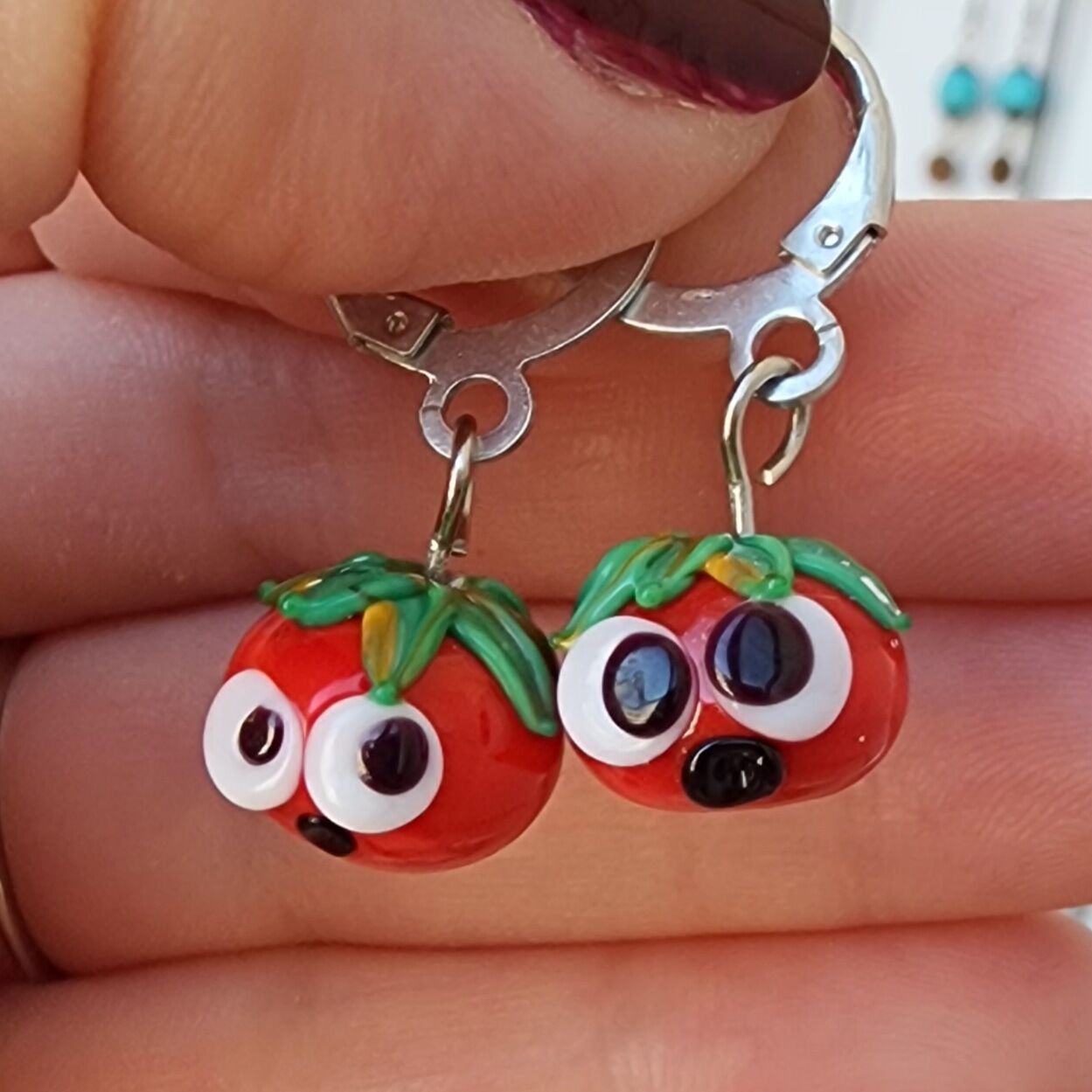 Murano Domates Küpe
