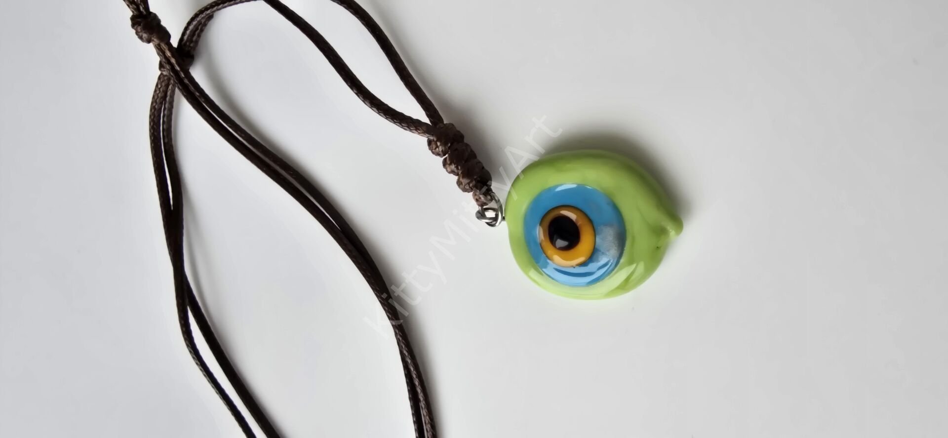 El Yapımı Murano Boncuk Amorf Tasarım Nazar Boncuk Unisex Kolye