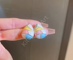 Damla Model Renkli Bloklu Küpe