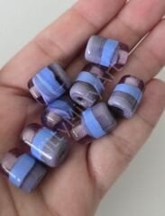 Degrade Mor Tonlar Silindir Boncuk 1 Adet