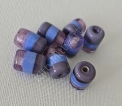 Degrade Mor Tonlar Silindir Boncuk 1 Adet