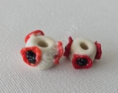 Murano 3D Gelincik Desenli Boncuk