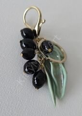 Murano Cam Zeytin Temalı Anahtarlık