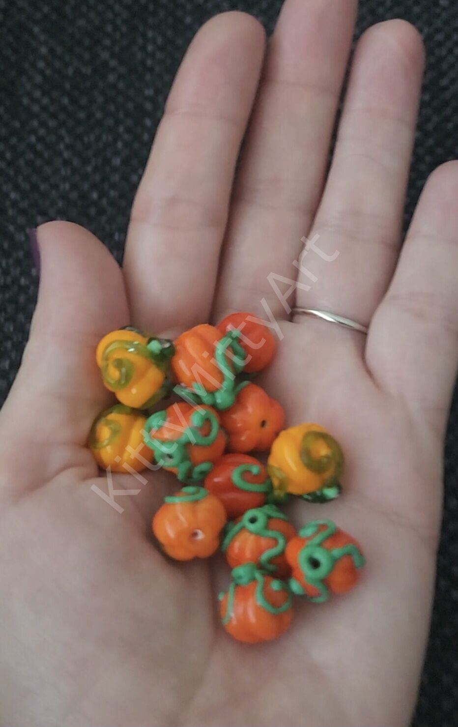 Murano Cam Bal Kabağı Boncuk 1 Adet