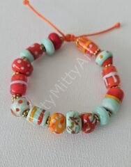 El Yapımı Cam Boncuk Cümbüş Tasarım Bileklik