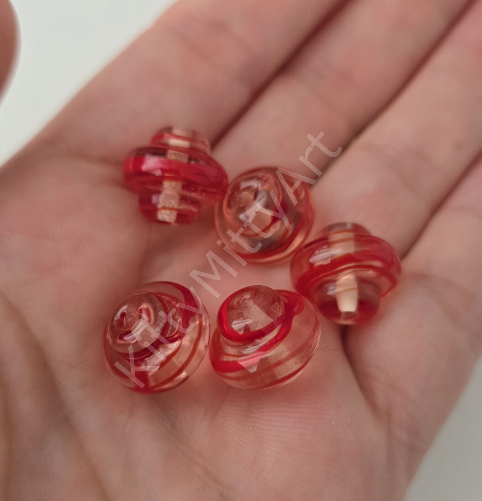 Bombeli Bikon Cam Boncuk 1 Adet