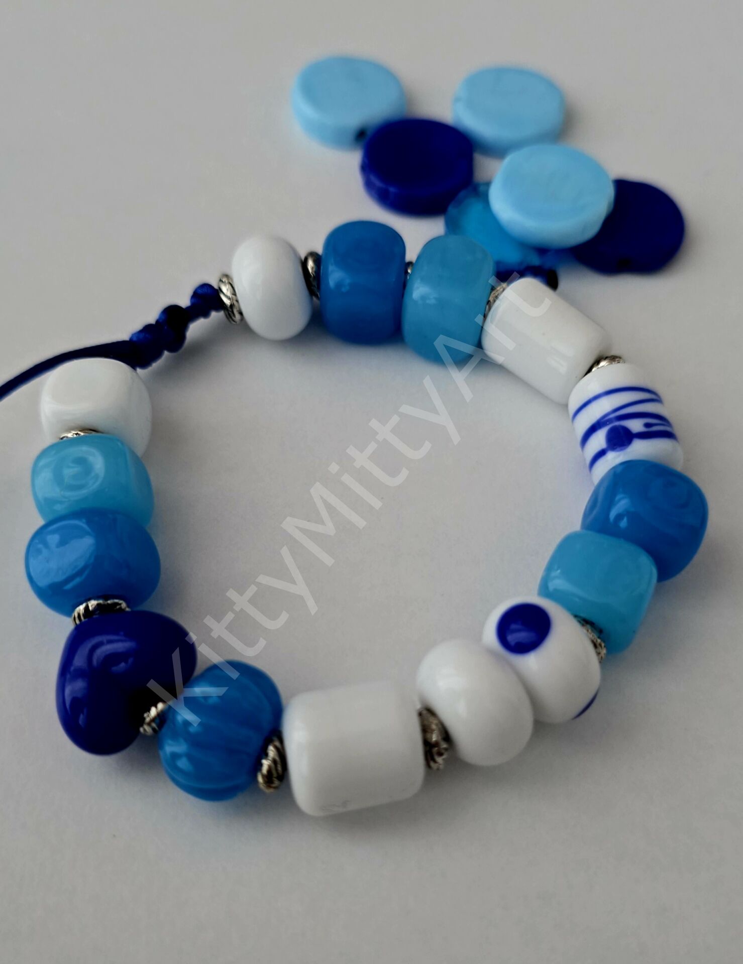 El Yapımı Murano Cam Boncuk Bileklik